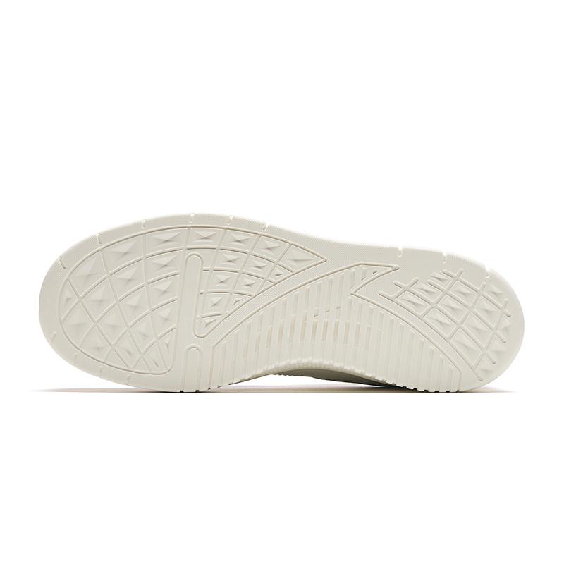 New Anta Slip Resistant Cushioning Wear Resistant Low Top Skateboard Shoes Men's White Gray Black 912418061-2