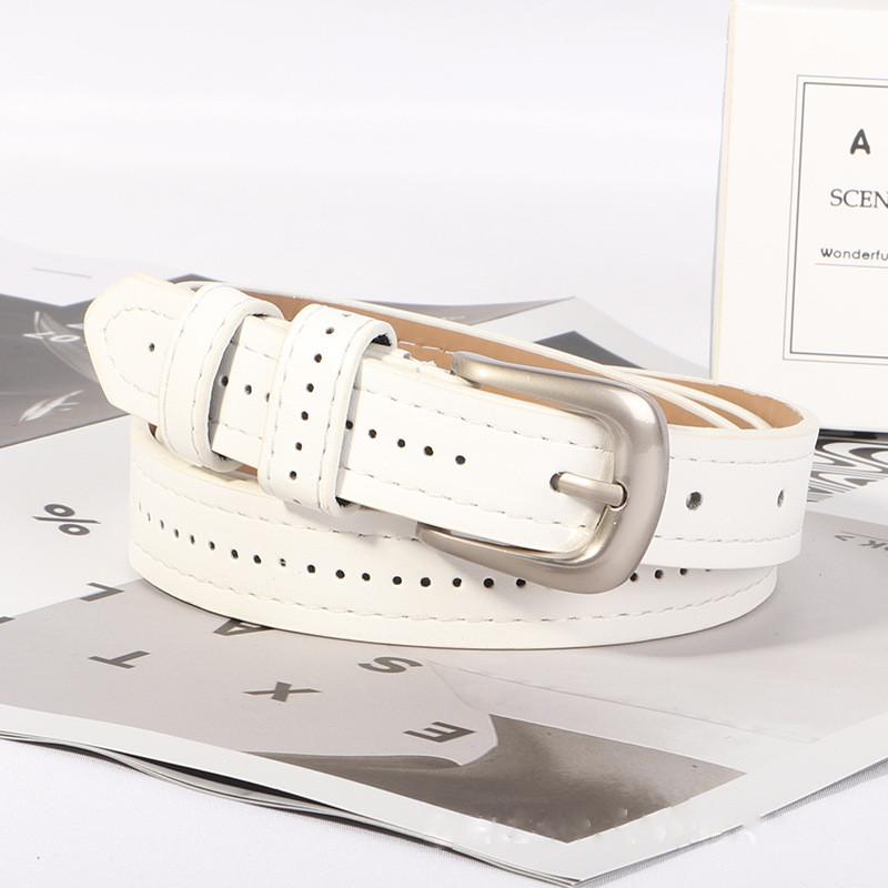 Needle Buckle Ladies Belt Versatile Jeans Casual Small Hole Cut Belt Line