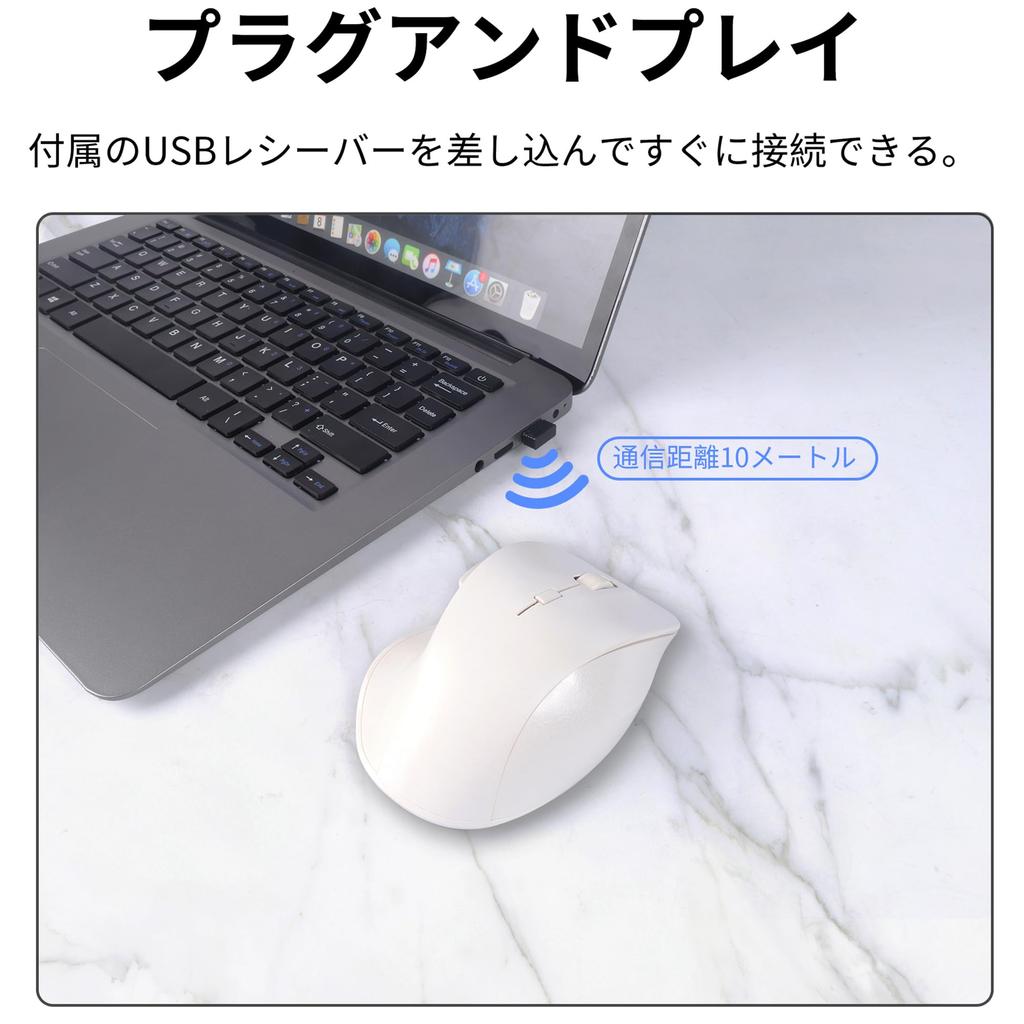 Wireless DPI 6 High Compatible with and Laptops Mouse, 3-Level Adjustable, USB, Buttons, 2.4GHz, Quiet, Cordless, Ergonomic, Battery-Operated,