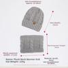 Cable Knit Knit Hat Scarf Set 2-Piece Set Thick Warm Beanie Hat Winter Cap Neck Warmer  Outdoor Use