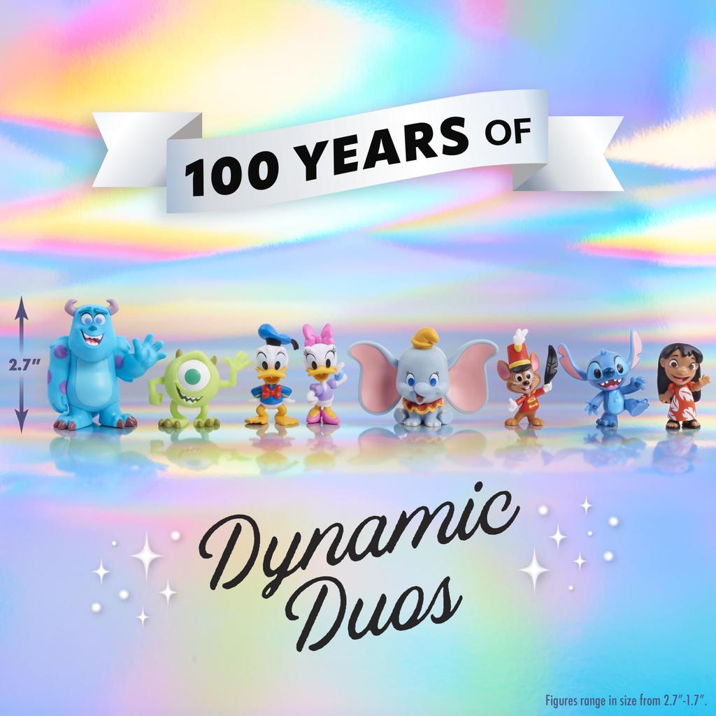 Just Play Disney 100th Anniversary Dynamic Duo Celebration Collection Limited Edition 8 Piece Figure Pack Ages 3+