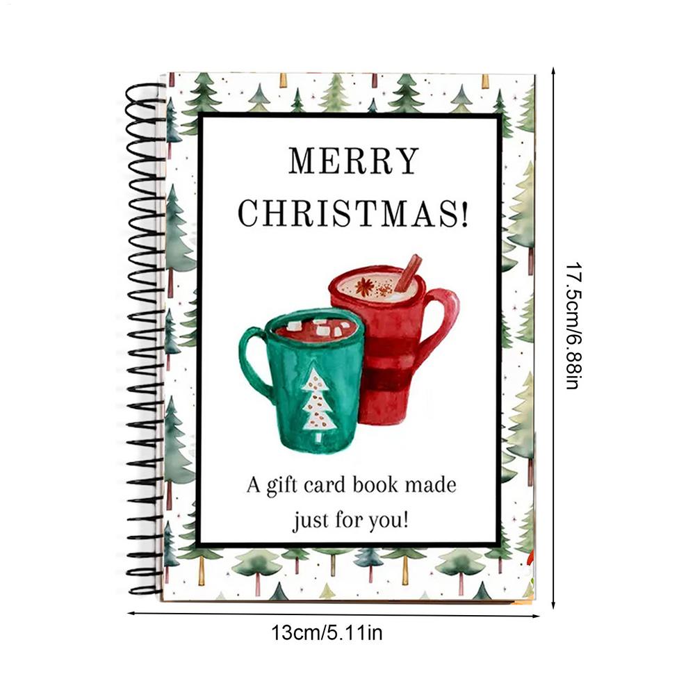 

Happy Christmas Card Book, Festive Organizer Holder for Workplace Home, School Party Celebration Exchange