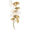 3D Metal Wall Decoration, Golden Wall Art with Ginkgo Leaves 138x70cm