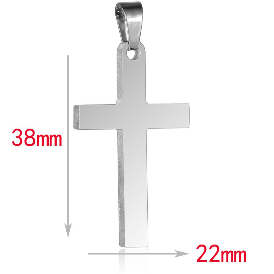 Gold Electroplated Stainless Steel Cross Necklace for Men and Women - Trendy European & American Fashion Accessory