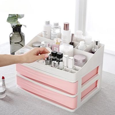 Scatola Portaoggetti da Tavolo Organizzatore Trucco Custodia Porta Pennelli da Trucco Cosmetici Scatole Portaoggetti per Casa Ufficio Bagno