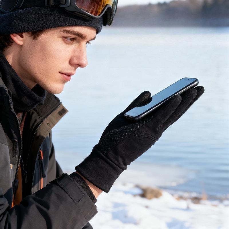 Outdoor waterproof gloves winter touch screen windproof and warm riding mountain climbing skiing, running cold proof anti slip
