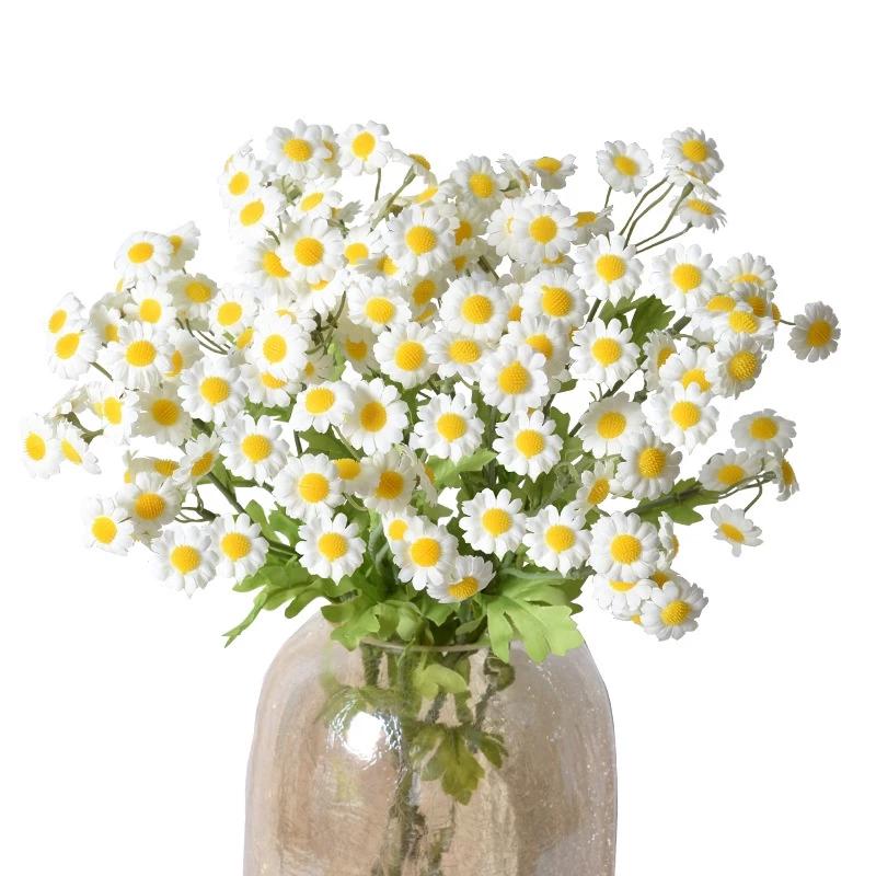 30 Heads Daisy Artificial Flowers Plastic Fake Bouquets Arrangement For Home Decor Garden Wedding Decoration Vase Accessories
