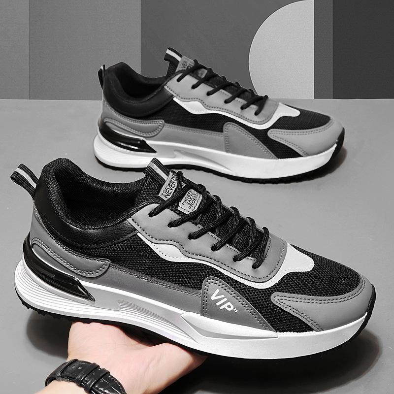 New men's shoes sports shoes running casual high-end student versatile men's breathable mesh walking shoes
