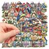 50Pcs/Set Retro Forest Cabin Series 01. Fairy Tale House PET Stickers Waterproof DIY Fashion Doodle Decals Stickers