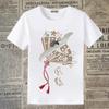 Japanese Kitsune Fox Mask Floral Graphic Women T-Shirt Traditional Oriental Sakura Bell Print Short Sleeve Casual Tee