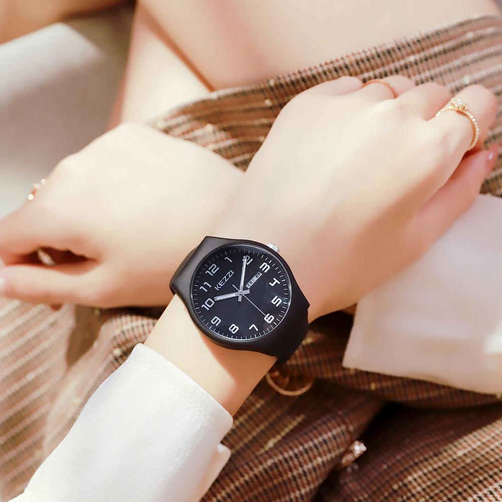 

Силиконовые часы для женщин, модные женские кварцевые часы, небольшой свежий силиконовый ремешок, водонепроницаемые парные часы для женщин