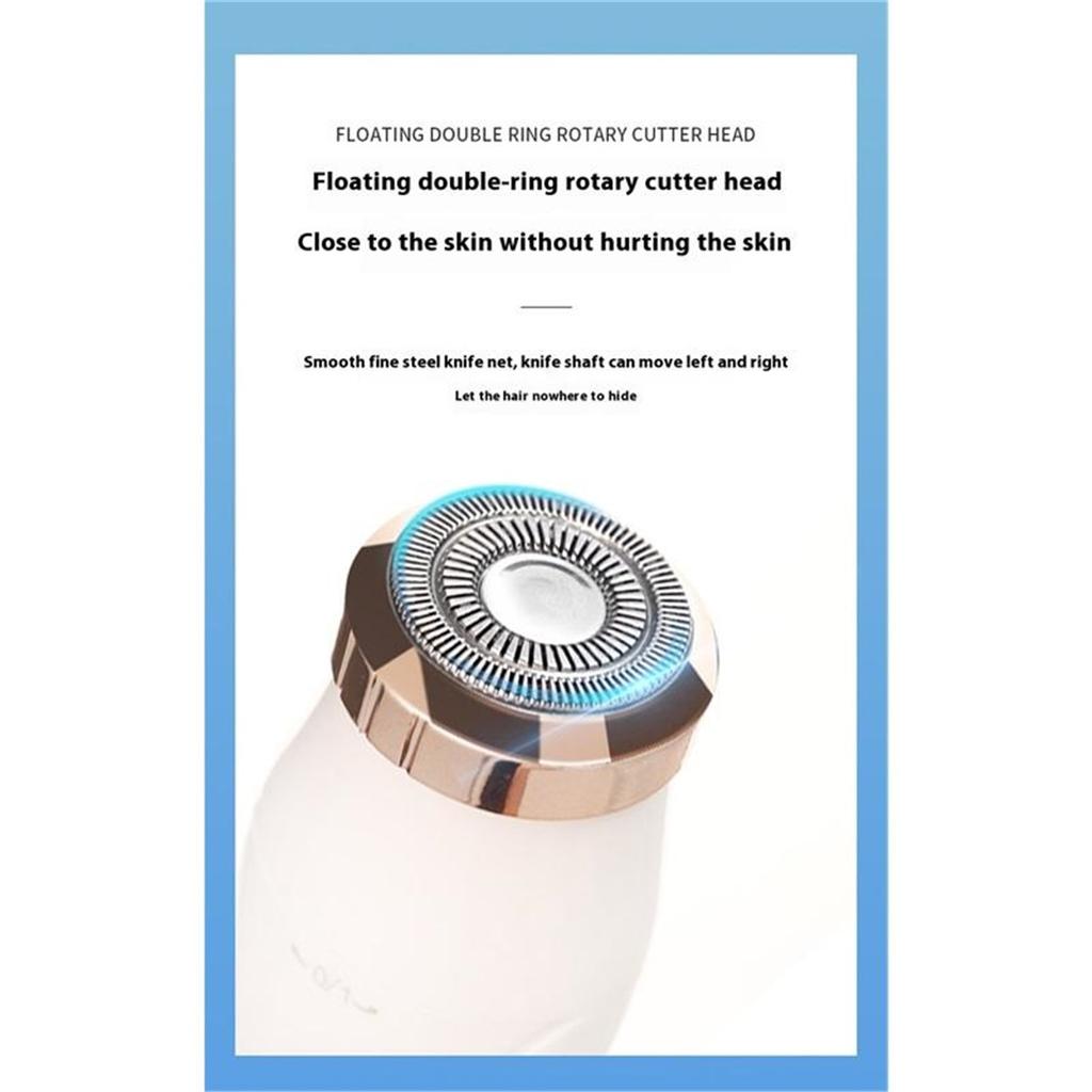 Women Electric Shaver Waterproof Painless Hair Trimmer for Bikini Body Legs Face Underarms Hair Removal Cordless