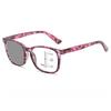 Stylish Print Photochromic Multifocal Reading Eyeglasses Hd Anti-Blue Lightweight Presbyopia Eyewear Diopters + 1 .0To+4.0