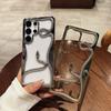 Plating 3D Hollow Out Snake Case For Samsung Galaxy S25 S24 Ultra S23 FE A17 A56 A55 A16 A15 A26 A54 A36 5G Soft TPU Phone Cover