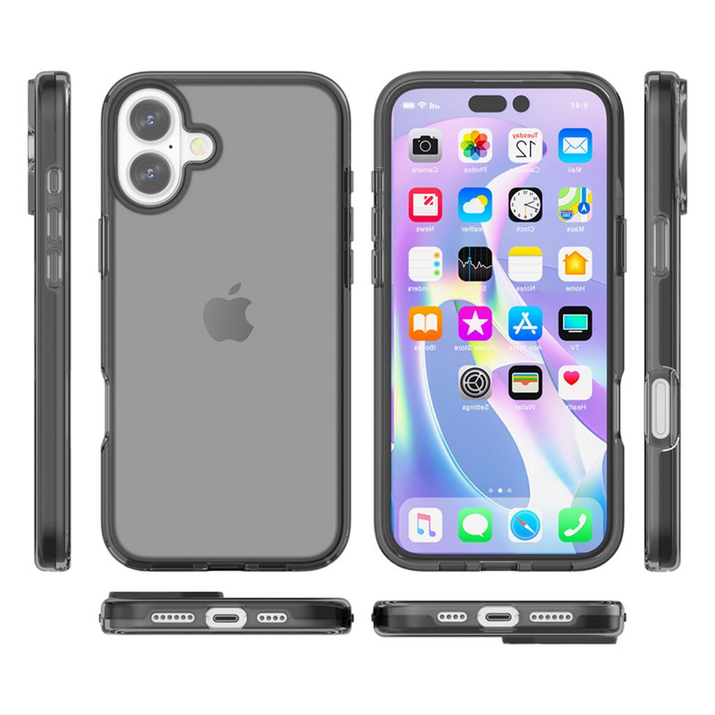 For iPhone 17 Case PC+TPU Shockproof Clear Phone Cover