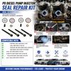 Fuel Injector Nozzle Gasket Repair Kit, 4 Sets of Metal and Rubber Sealing and Fastening Parts, Reference 1417010997 038198051C for Golf Mk4/Mk5