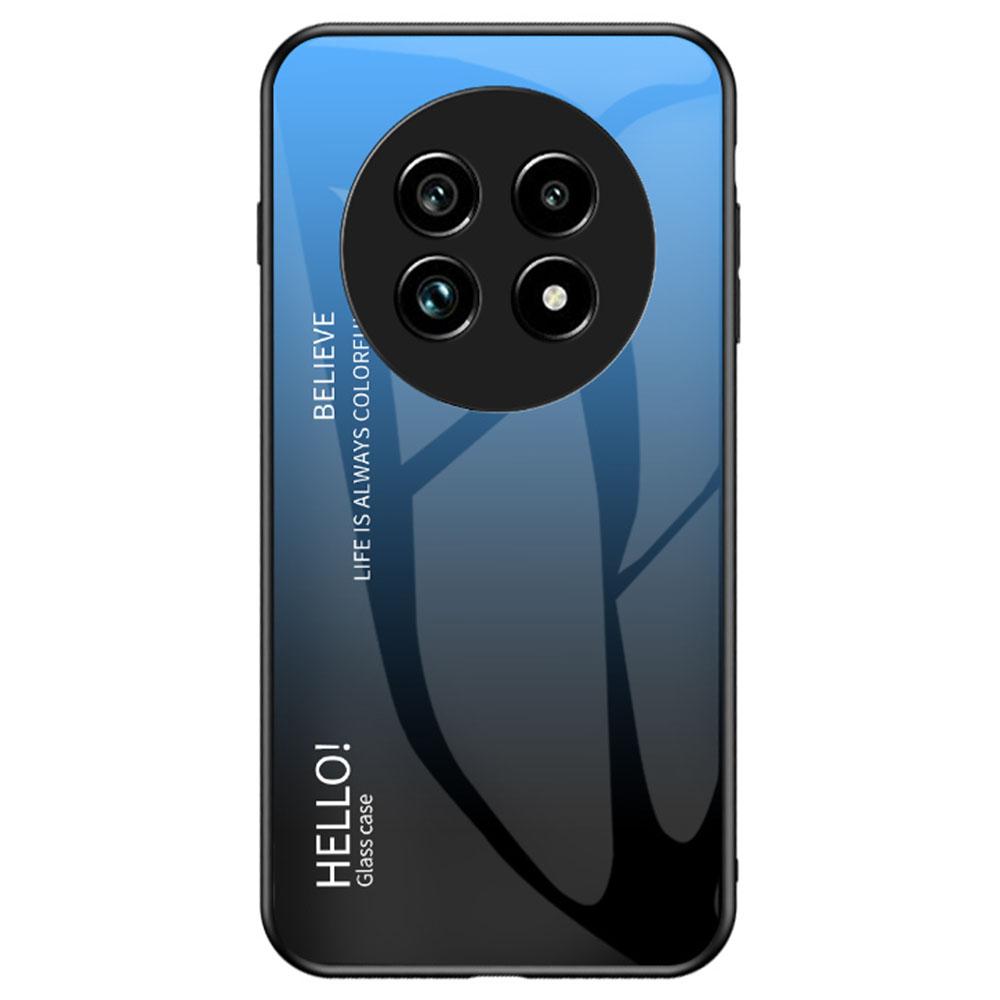 

Для Realme 13 Pro 5G (Глобальный)/13 Про+ 5G (Глобальный) Противоударный чехол из закаленного стекла+ПК+ТПУ Gradient Blue Black