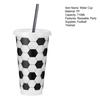 1/6/12Pcs 710ML Reusable Football Cup 24oz Plastic Drinking Bottle Football Themed Tumbler Game Day Sports Football Party Supplies Party Favors