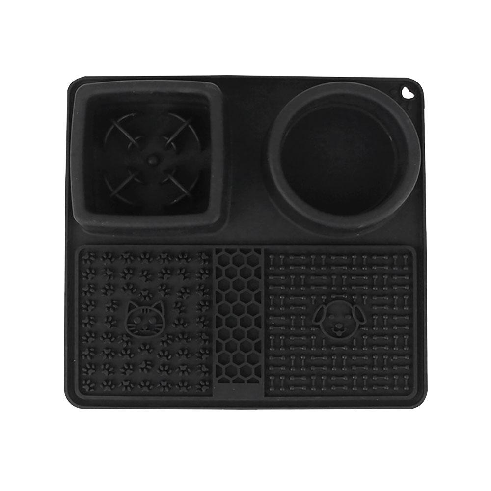 SW Pet Licking Pad Dog Cat Lick Silicone Mat Pet Slow Food Plate Feeding Bowl for Sucker Foods Training Dogs Bathing Distraction