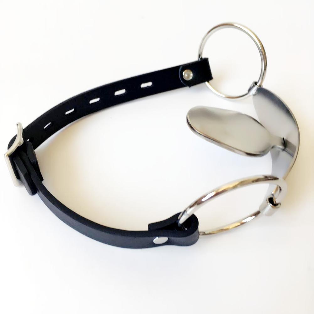 Full Steel Tongue Restraint Mouth Plug Gag Gags