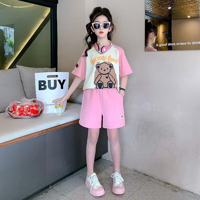 

2025 Casual Color Block Logo T-shirt: Short Sleeve Embroidered Workwear for Couples XL рожевий