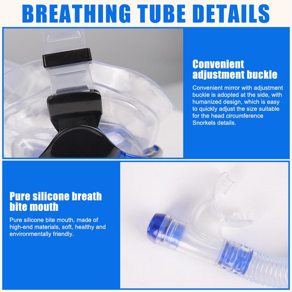 Professional Diving Mask Snorkels Set Waterproof Goggles Glasses Easy Breath Tube Set Diving Equipment