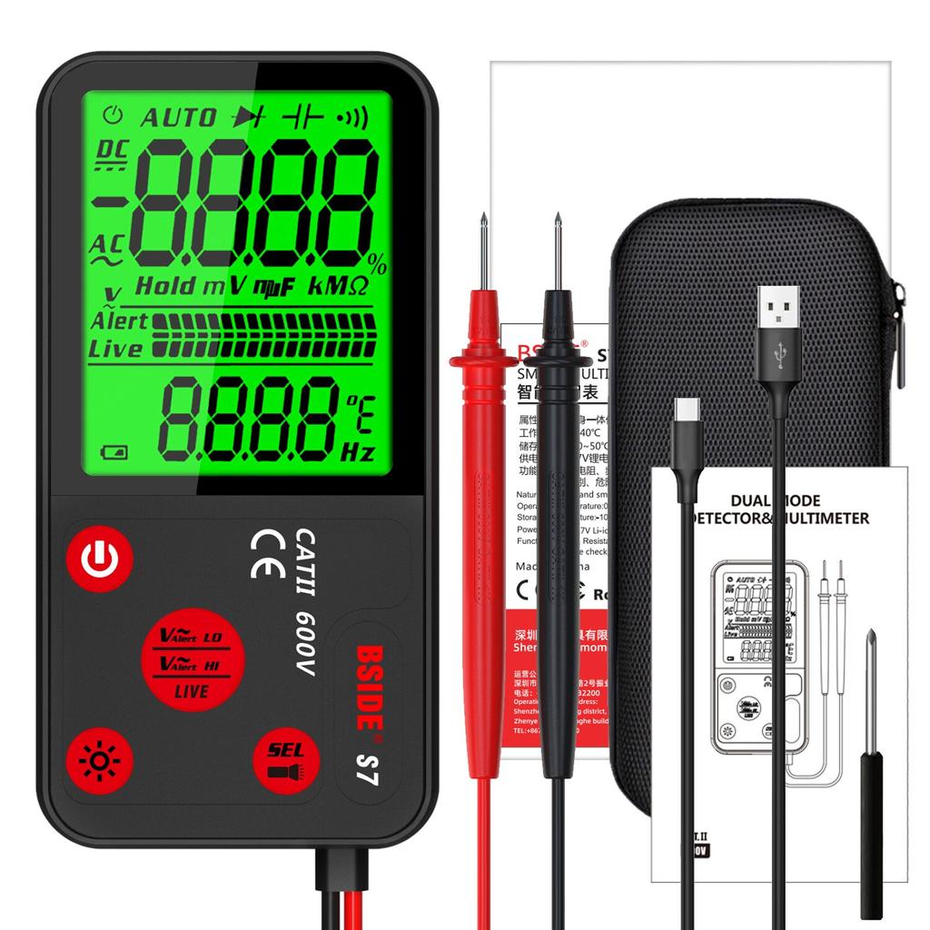 BSIDE Digital Multimeter Smart Automatic Multitester USB Charging Electrician Universal Tester Voltmeter Voltage Detector Meter