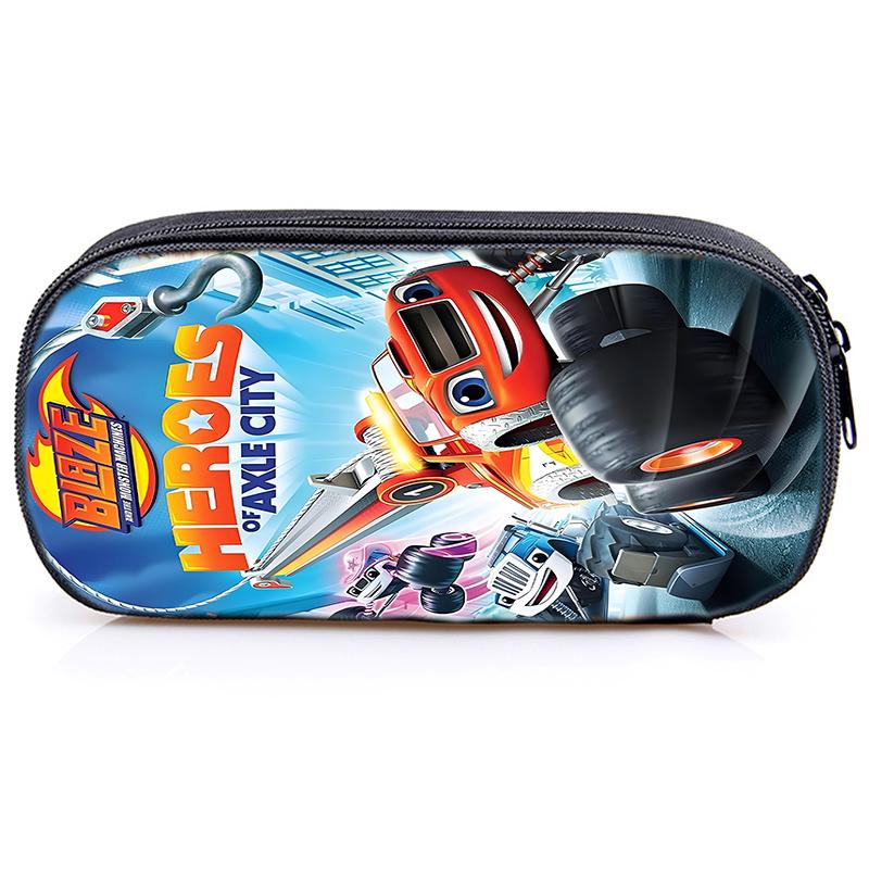 Cartoon Blaze and the Monster Machines School Backpack with Shoulder Bags Pencil Bags Boys Girls School Bags Children Rucksack