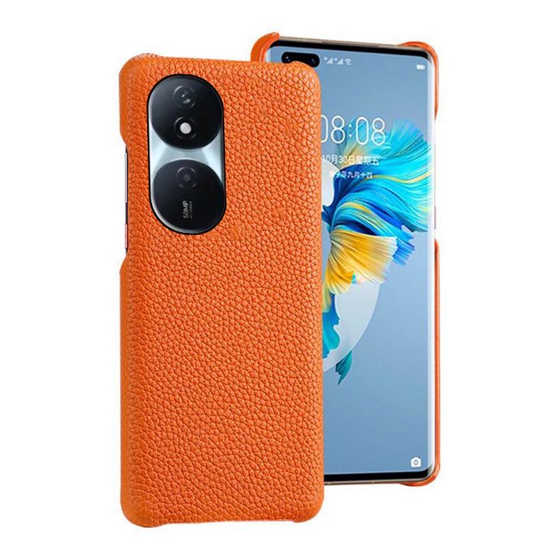 Honor Play 50 Plus Cowhide Leather Protective Cover with Litchi Pattern