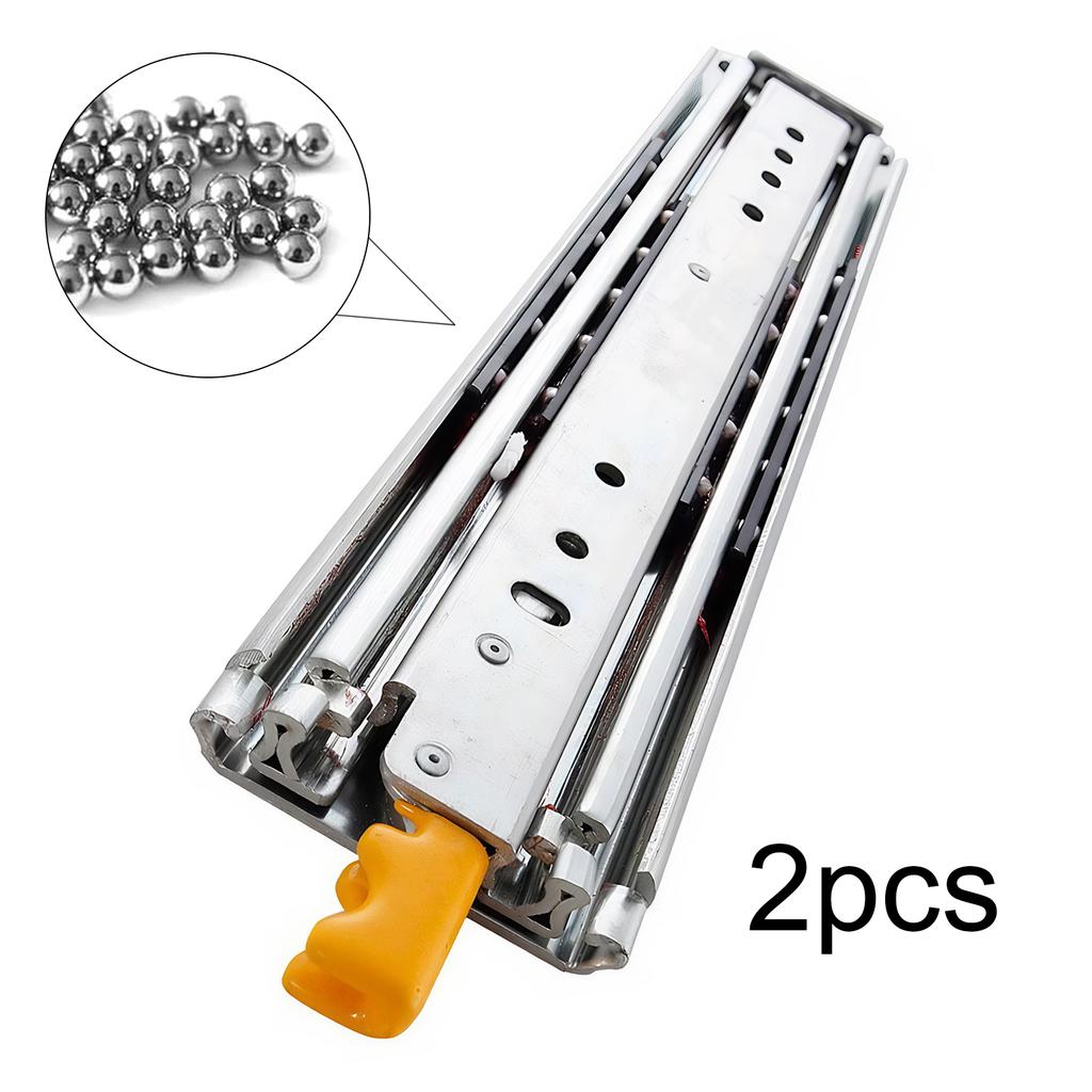 1 Pair 44 Inch Tool Box Runner with Lock Full Extension Ball Bearing Sliding Rails Side Mount for RV Cabinets Tool Box & Storage