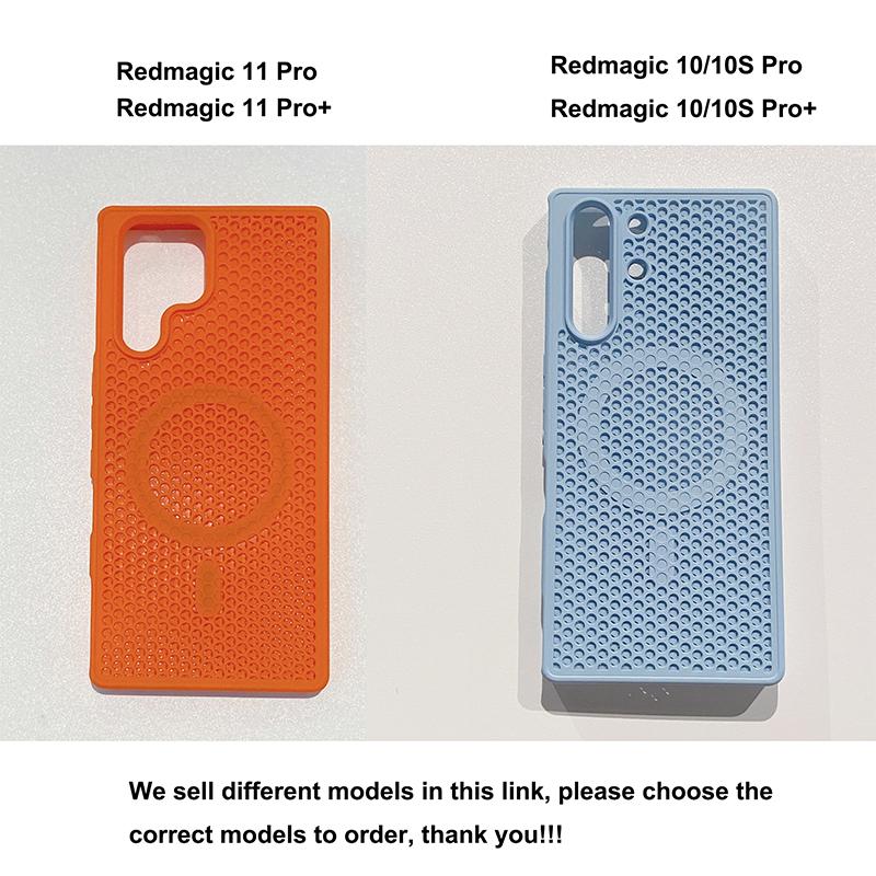 For ZTE Nubia Red Magic 10 10S 11 Pro Plus Case Honeycomb Heat Dissipation Breathable Magnetic Back Cover Shell Redmagic 11 Pro