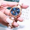 OLEVS Japanese Ceramic Diamond Easy To 30M Water Gift for Watch for Gold Blue Women's Watch, Automatic, Mechanical, Quartz, Belt, Dial, Luminous,