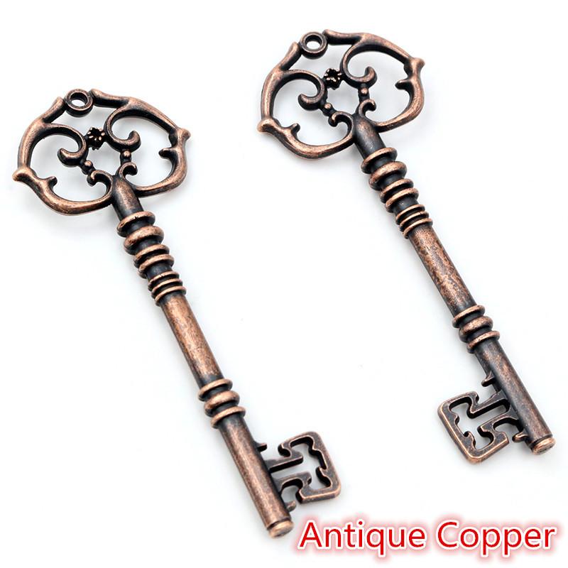 2pcs 83x31mm Metal Key Charms Pendant DIY Jewelry Making Accessories for Keychain Necklace Findings Decoration Supplies