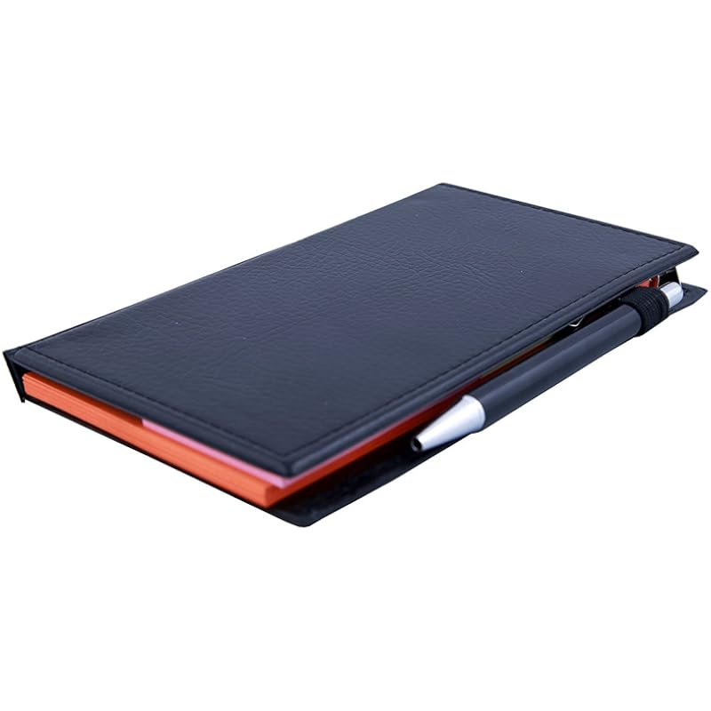 COI Memo Note Pad|Memo Note Book with Sticky Notes & Clip Holder In Diary Style (Rust)