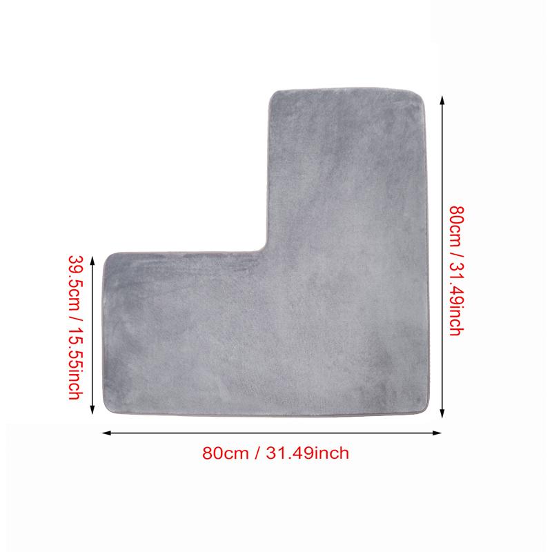 Bathroom Floor Mat L-shaped Kitchen Floor Carpet Non-slip Entry Doorway Floor Rug For Bathroom Bedroom Kitchen Living Room