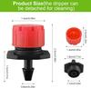 50Pcs Adjustable Drip Irrigation Emitters, 1/4Inch Adjustable Micro Drip Irrigation System Watering Sprinklers .