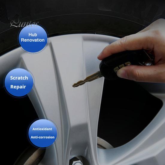Car Rim Touch-Up Paint Wheel Touch-Up Pen Kit Super Adhesion Waterproof Compact Size Portable Car Wheel Scuff Scratch Repair Pen
