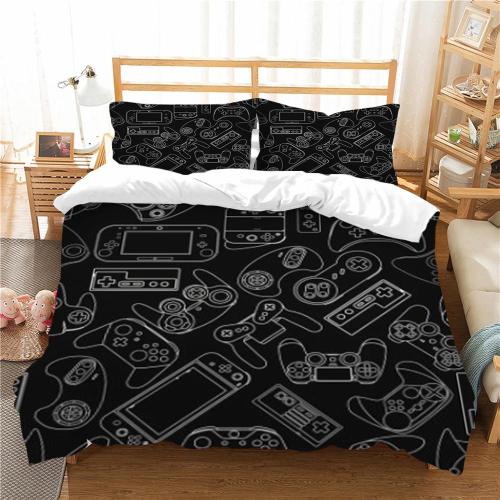 Gamepad Design Kids Soft Breathable Bed Set Bedding Suit Football  Bedroom Bedclothes Decor