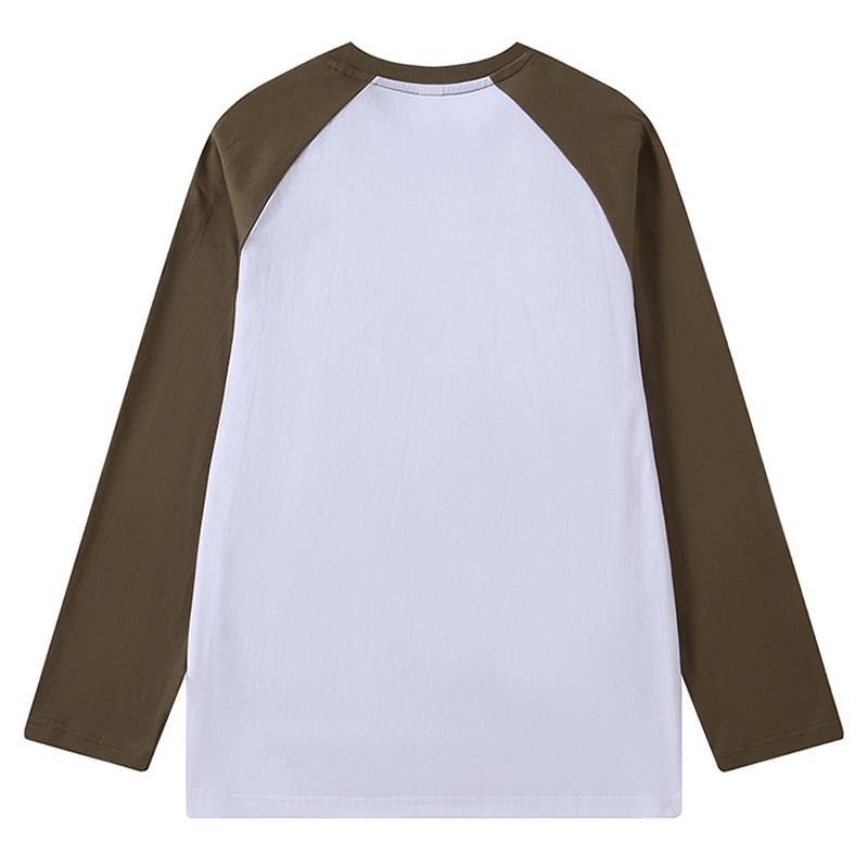 Zirunking 2024 Summer Autumn Longsleeve Loose Causal Unisex Tops 100% Cotton T-shirts Multi Colors Long Sleeve Street Tees HMCJC