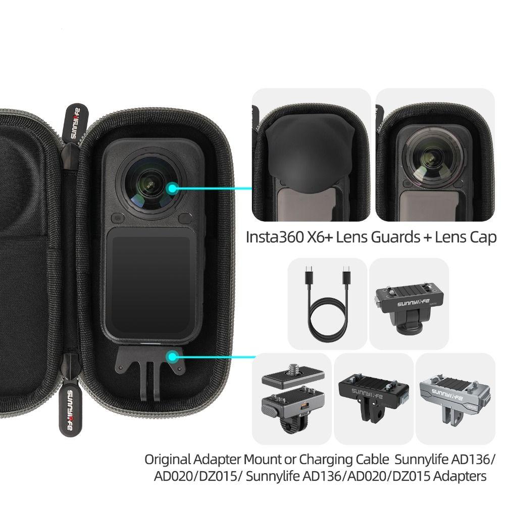 Handheld Camera Storage Bag Waterproof Mini Body Bag for Insta360 X6 Action Camera Accessories