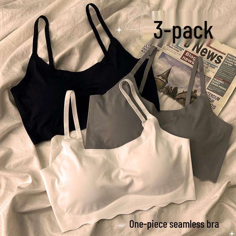 Seamless Ice Silk Sports Camisole with Built-in Bralette