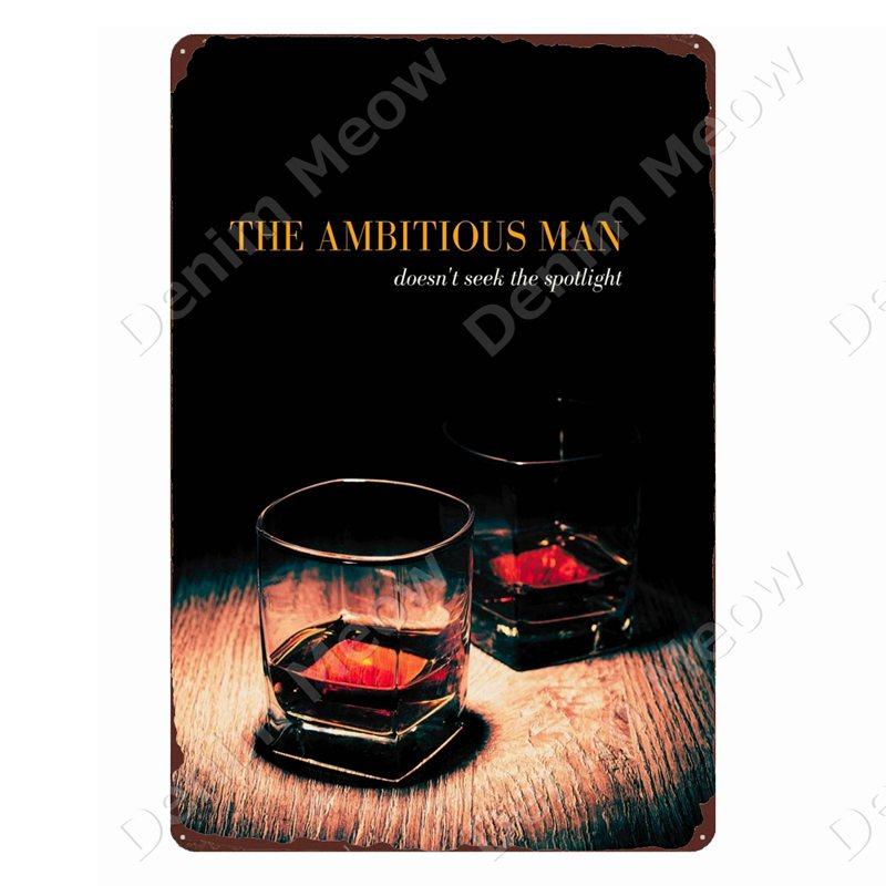 Whisky Märke Vintage Metallskyltar Man Cave Plåtskyltar After Hours Dekor för Bar Pub Klubb Alkohol Vodka Väggdekoration ZSS103