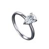 Sterling Silver Moissanite Heart & Teardrop 1 Carat Engagement Ring Gift for Girlfriend