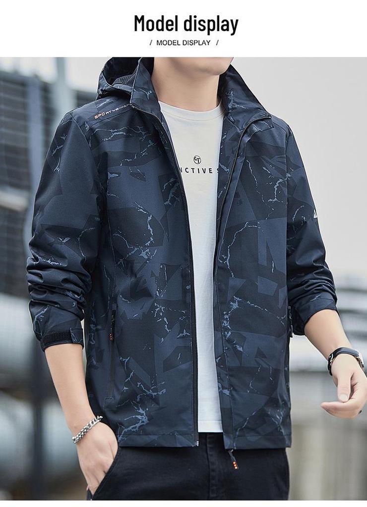 Eldoria 2025 Men's Camouflage Windbreaker Jacket for Spring and Autumn - Outdoor, Windproof, Casual Sports.