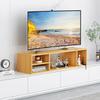 Elevated TV Stand with Storage and Height-Adjustable Bracket