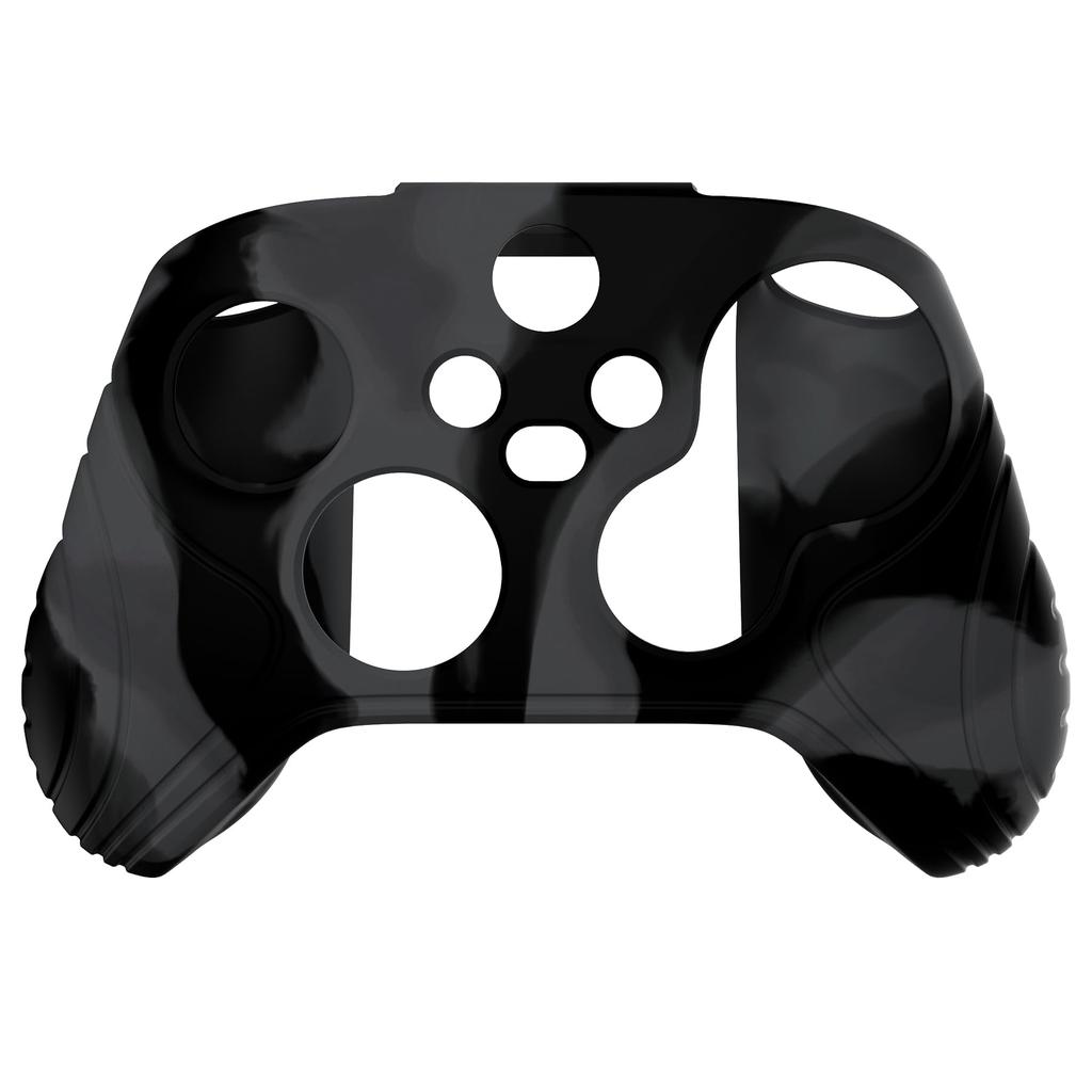eXtremeRate PlayVital Samurai Edition Silicone Cover Skin for Xbox Series with Black Thumb Grip Soft Rubber Case Protector for Xbox Core Wireless