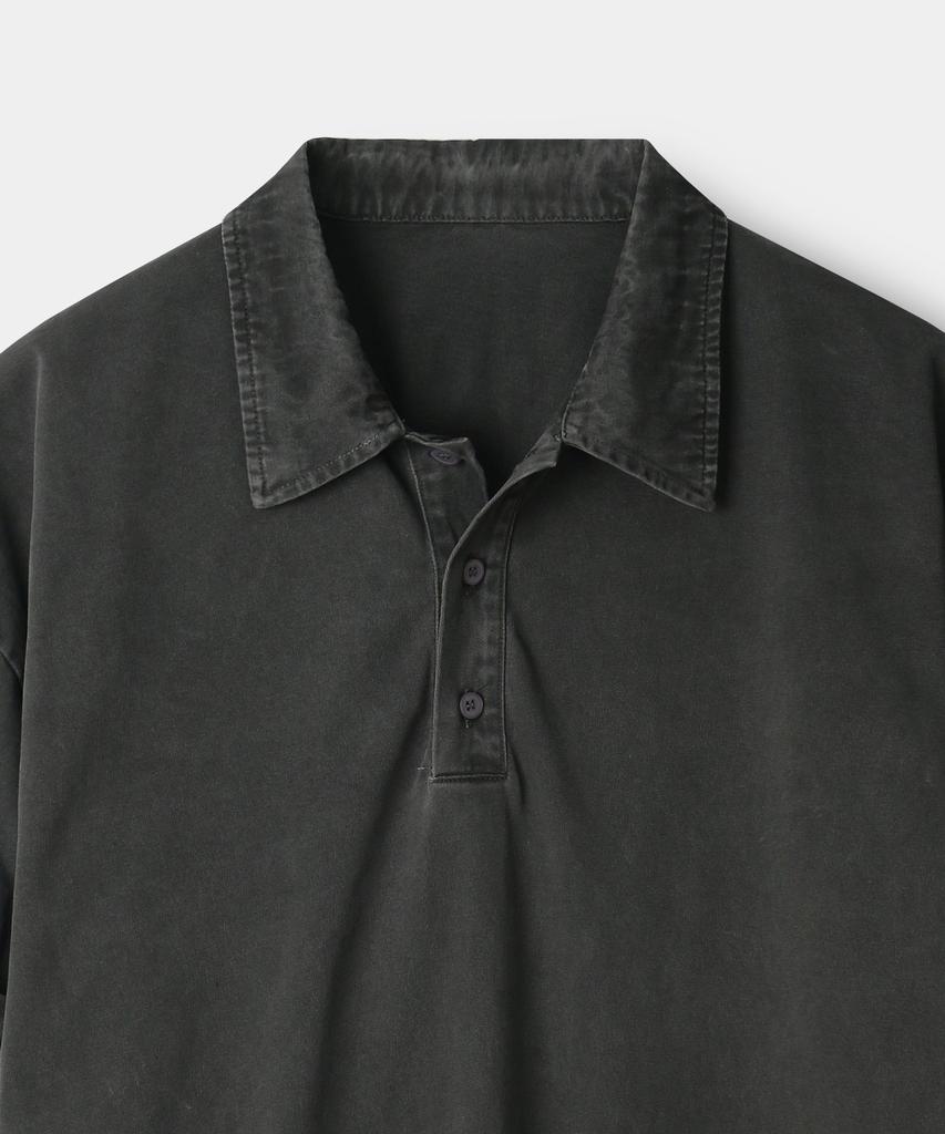 INDUST [Indust X Yobi] Pigment Washed Pique Short Sleeve Shirt_3 Colors