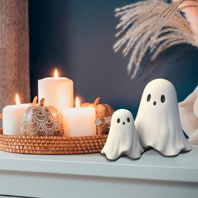 1/2/5 stk Halloween-spøkefigur Skummel Kjærlighetshjerte Langfinger Liten Spøkelse Resin Statue Skulptur
