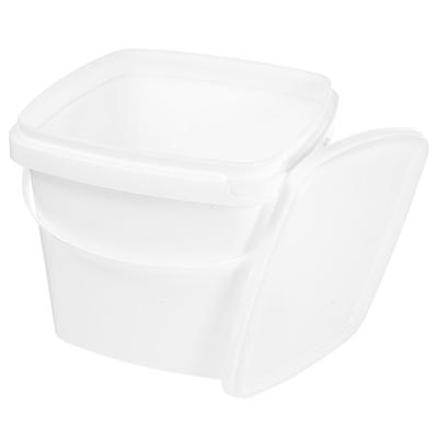 Square Bucket Plastic Bucket With Lid Strong Bearing Capacity Food Grade Water Container Multipurpose Bucket With Handle Storage