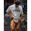 T-shirt Sportiva da Palestra Gym Shark a Maniche Corte Ampia in Puro Cotone per Uomo e Donna Stile Europeo e Americano Top Assorbi Sudore Traspirante